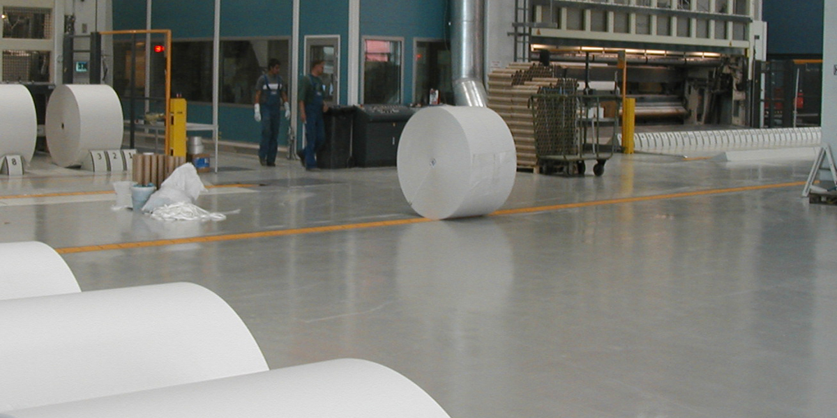 Paper factory floor