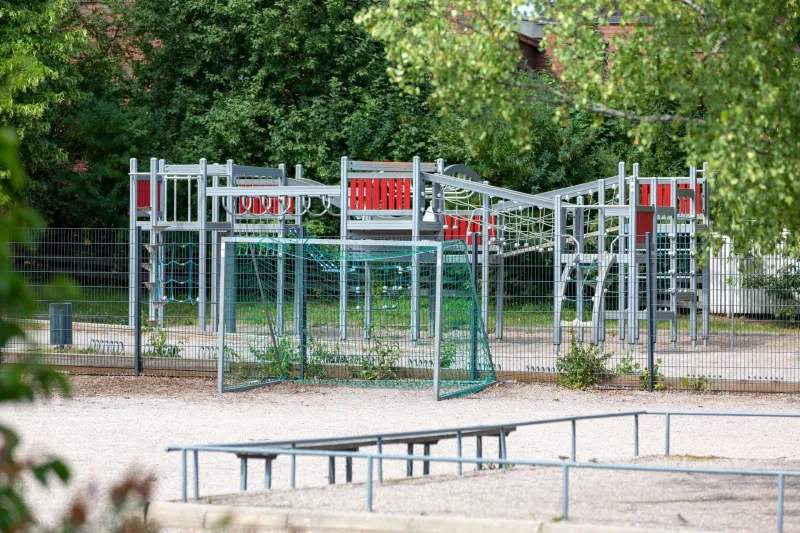 Wooden playground elements